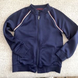 Cat & Jack Navy lightweight knit zip jacket